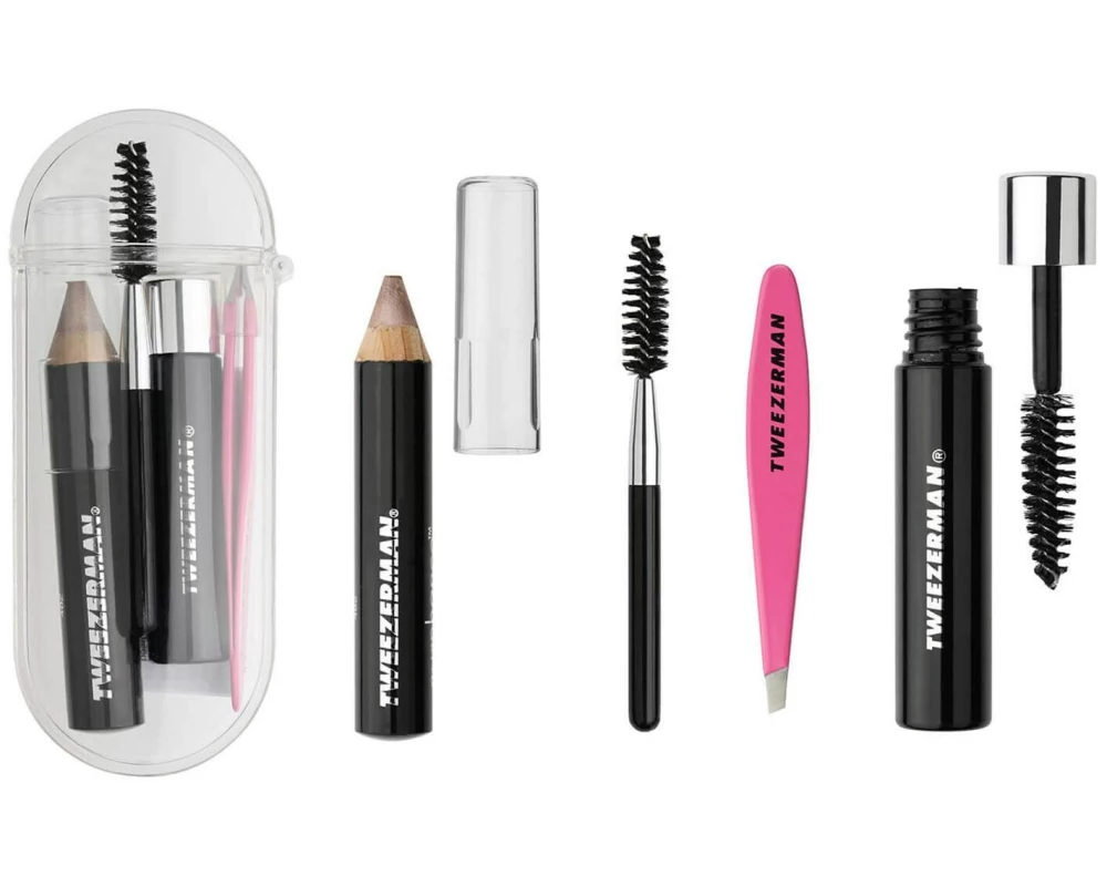 tweezerman Augenbrauen-Set Mini Brow Rescue Kit Schwarz