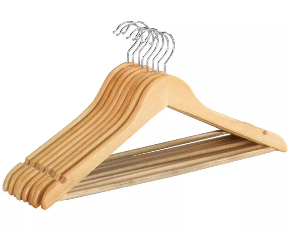 Wenko Kleiderbügel Eco 8 Stück, Nature