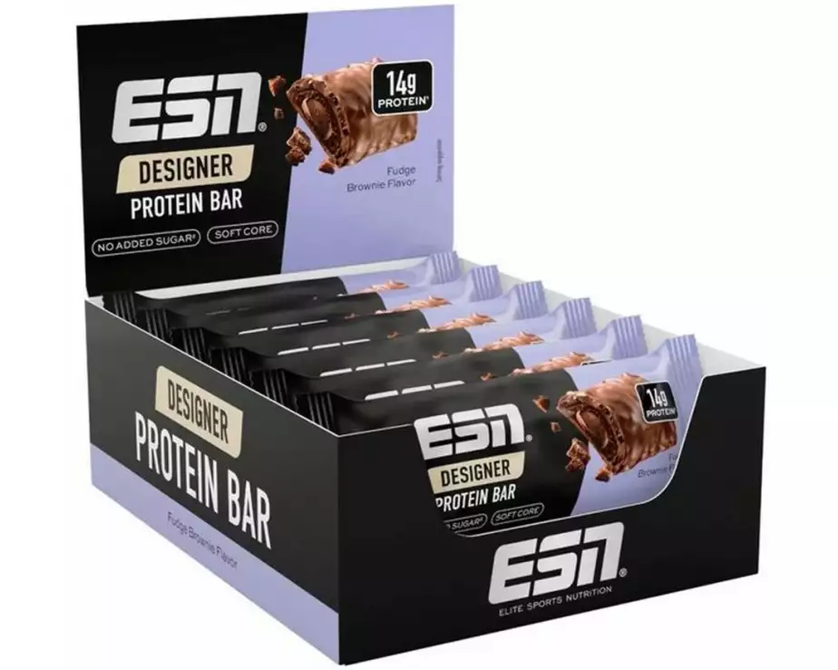 ESN Designer Bar Fudge, Brownie/Schokolade, 12 x 45 g