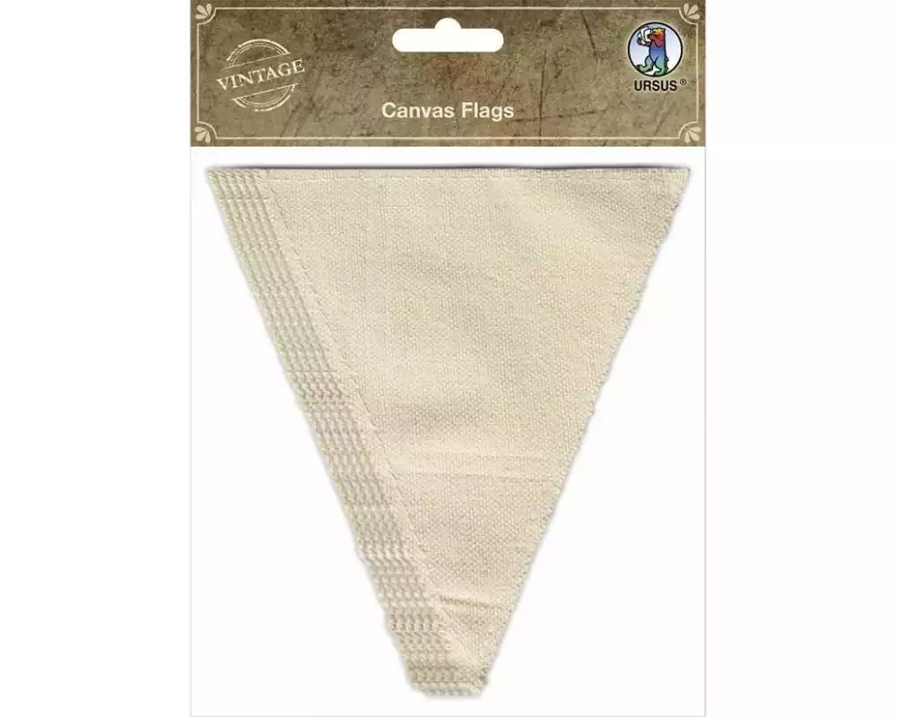 URSUS Wimpel 6 Stück Canvas, Braun