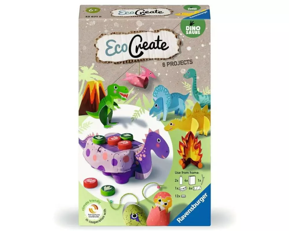Ravensburger Bastelset EcoCreate – Dinosaurier D/F/I/NL/EN/E