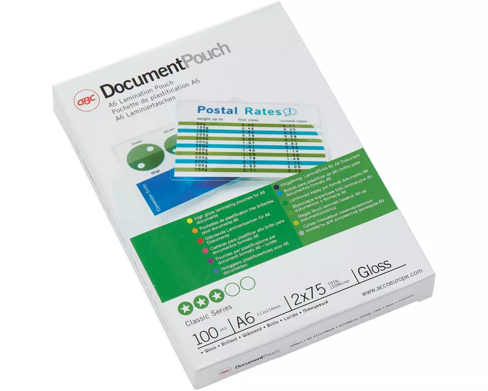 GBC Laminierfolie Document Pouch A6, 100 Stück