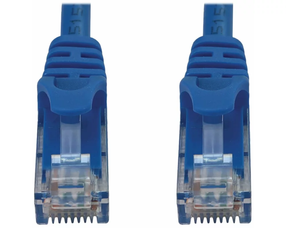 EATON TRIPPLITE Cat6a, 10G, Snagless, Molded, UTP, Ethernet, Cable, RJ45m/M, PoE, Blue, 10ft, 3.1m