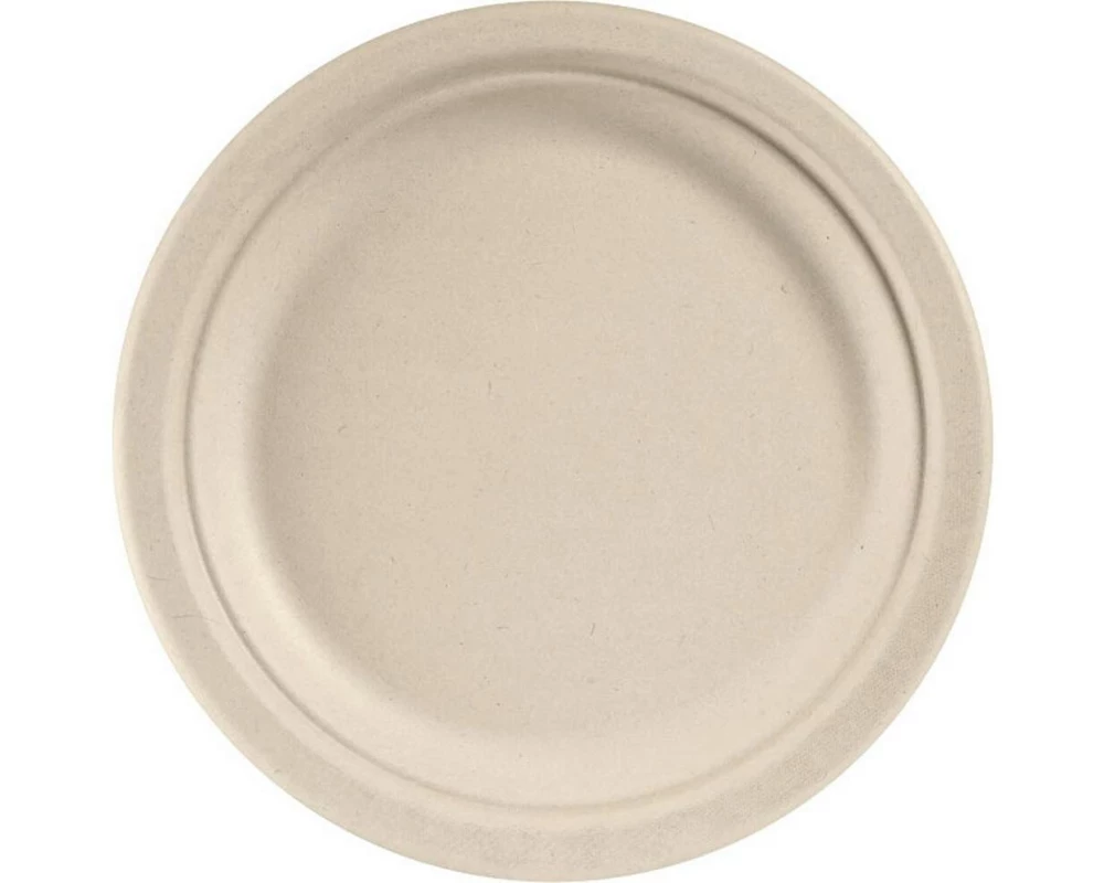 Duni Einwegteller Bagasse 22 cm 50 Stück, Beige
