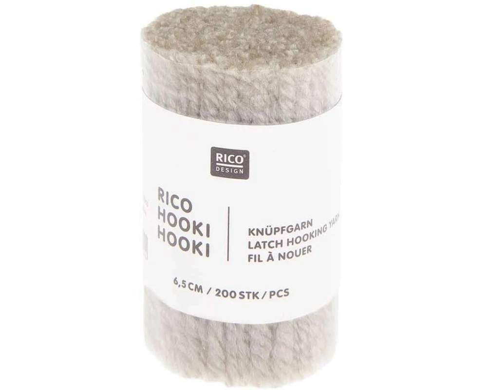 Rico Design Hooki Knüpfgarn Perlgrau