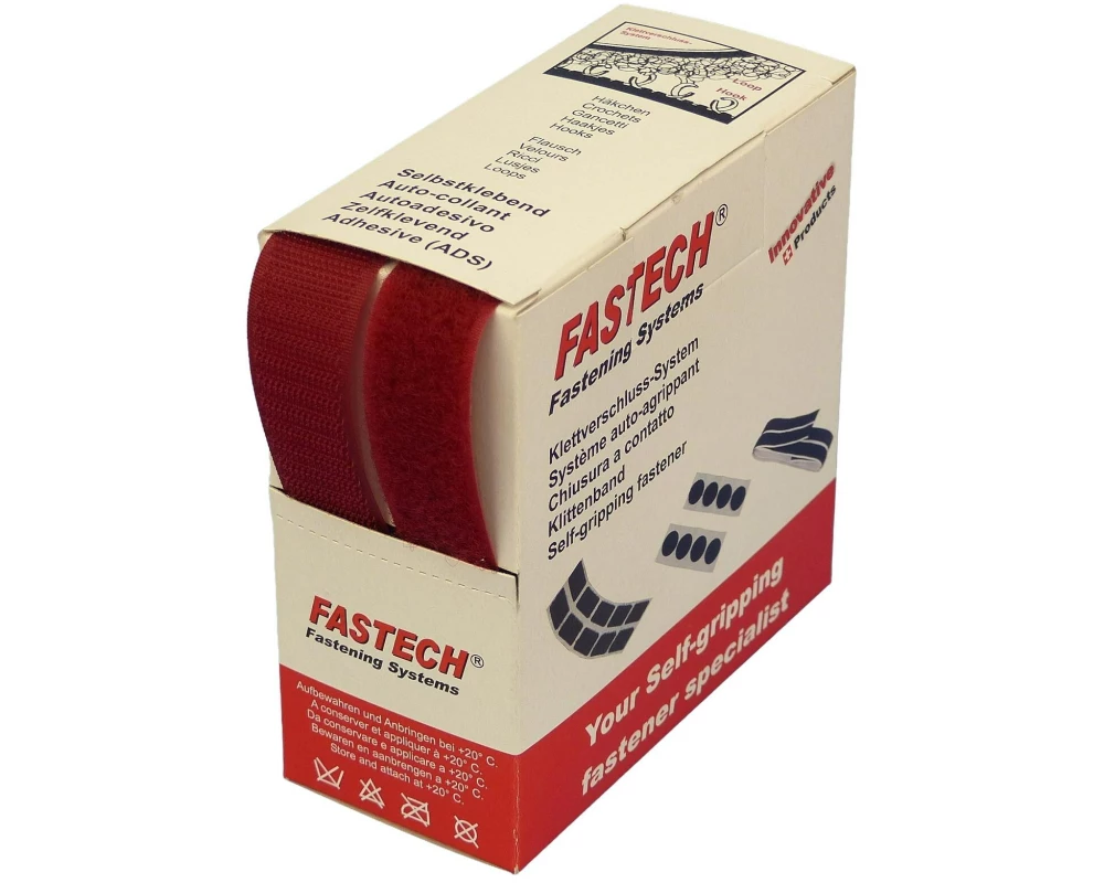 FASTECH Klettband-Box Burgunder