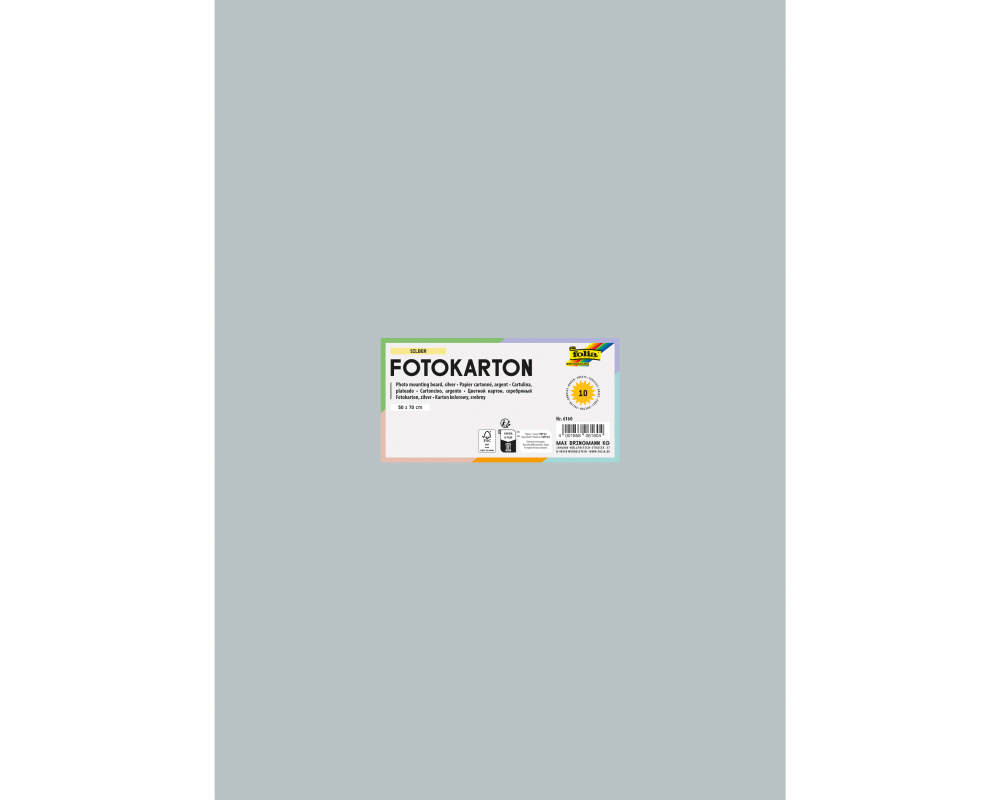 FOLIA Fotokarton 50x70cm 6160 300g, silber