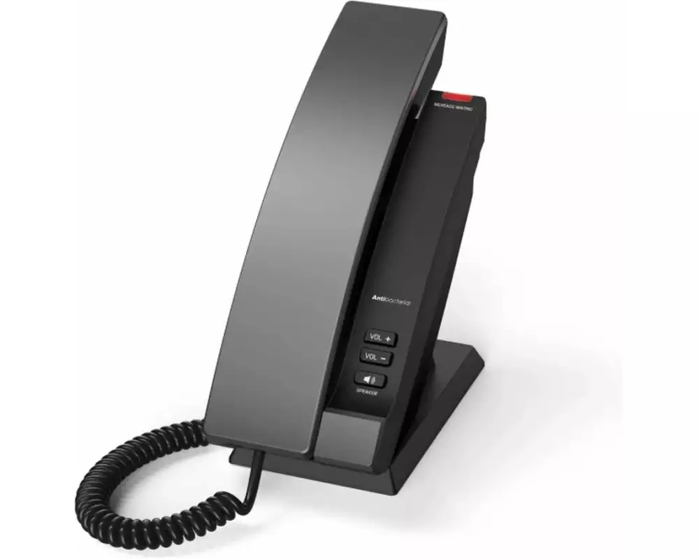 snom Tischtelefon HD100 SIP-Hoteltelefon Schwarz
