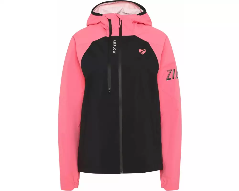 Ziener Regenjacke NEHLE-Z Damen Black Strawberry, Gr. 40