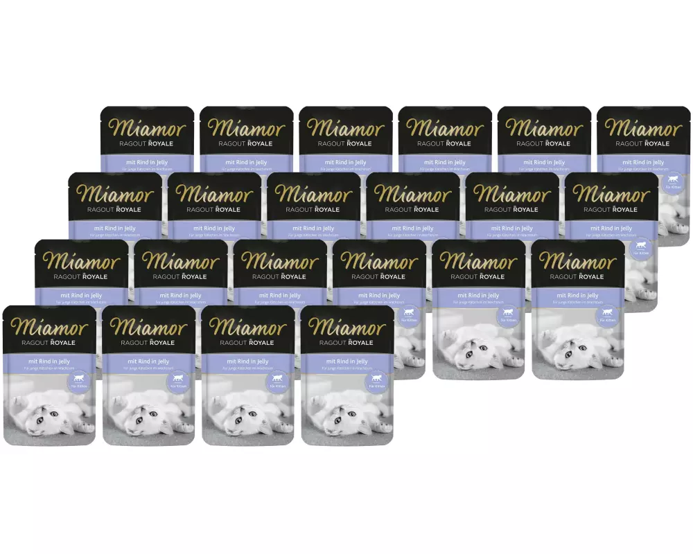 Miamor Nassfutter Ragout Royale Kitten Rind Gelée, 22 x 100 g