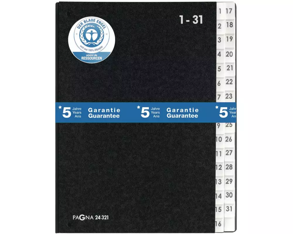 Pagna Pultmappe A4 1-31 Schwarz