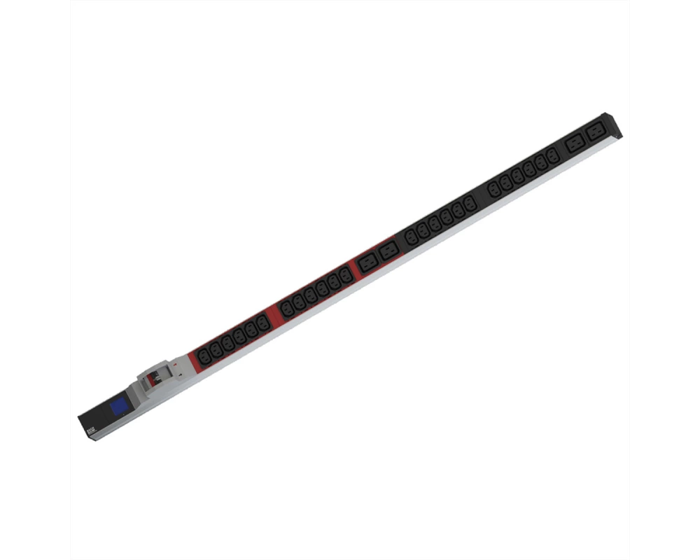 BACHMANN BN0500 19" PDU 1HE 24xC13 4xC19, Leistungsmessung, Anschluss CEE 32A, blau