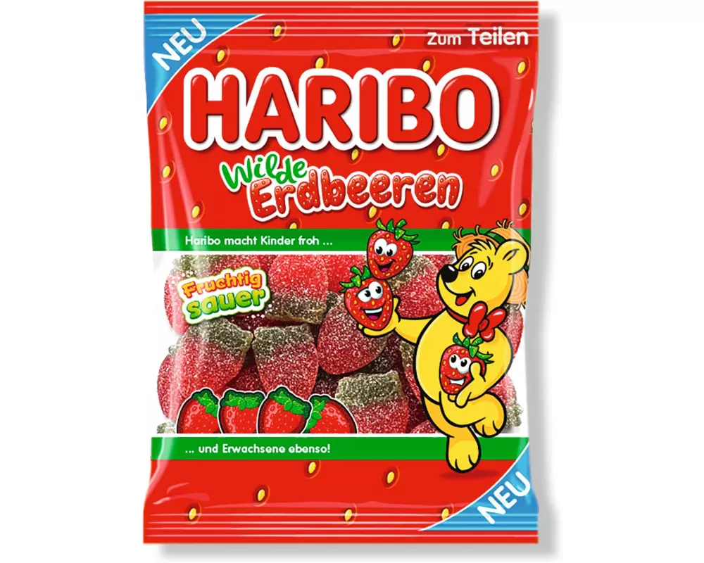 Haribo Gummibonbons Wilde Erdbeeren sauer 175 g