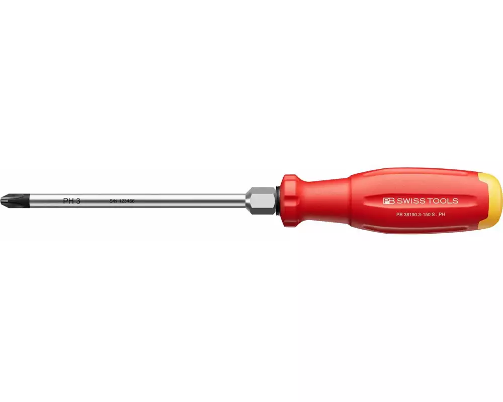 PB Swiss Tools PH-Kreuzschraubenzieher SwissGrip Evo PB 38190.3-150 S rot