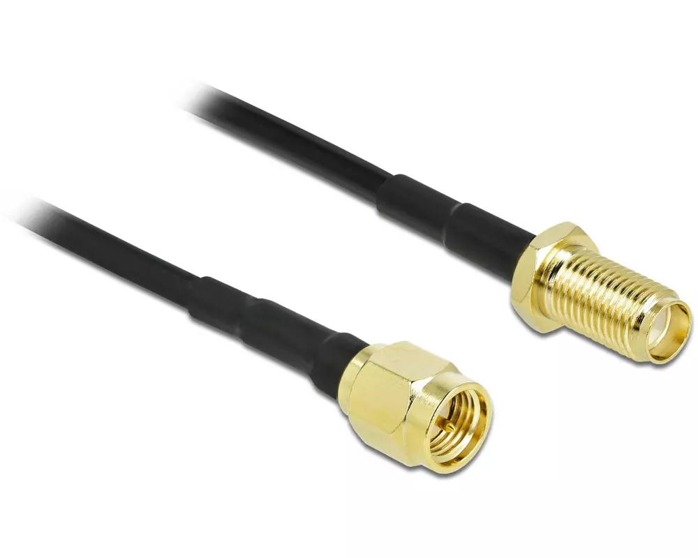 Delock Antennenkabel LTE/5G, CFD/LRM100 SMA zu SMA, 15 m