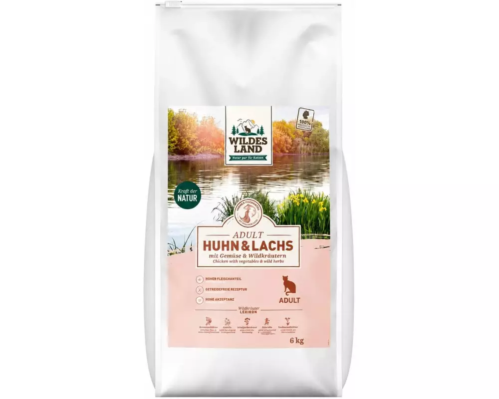 Wildes Land Fel Adult Huhn Lachs Gartengemüse 6 kg