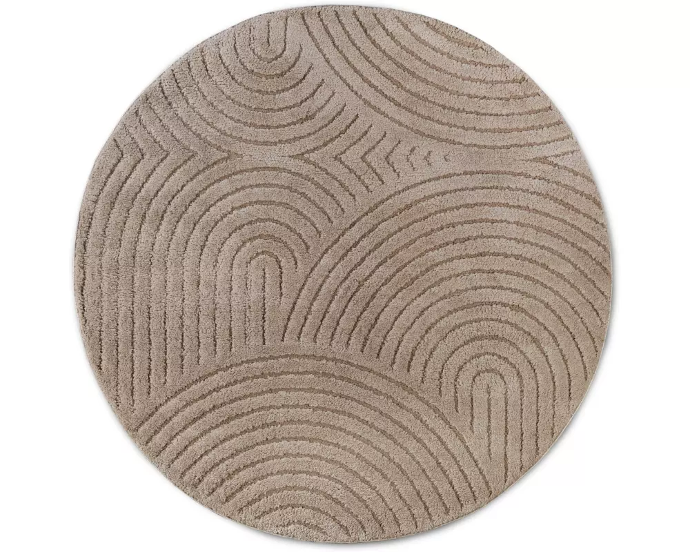 Elle Decoration Teppich Panglao Ø 160 cm, Taupe