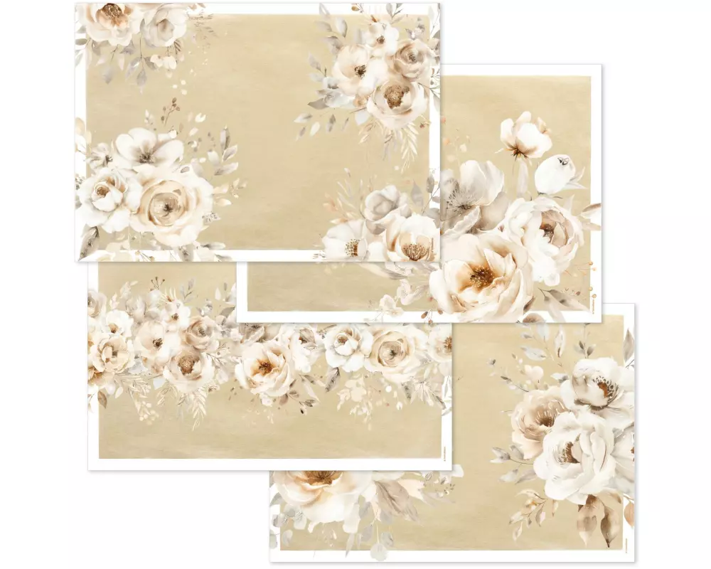 Trendform Tischset White Poem 29.7 cm x 42 cm, 4 Sujets à 12 Blatt
