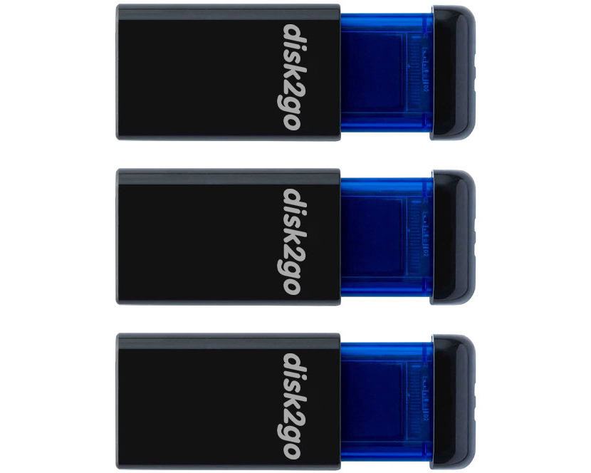 DISK2GO USB-Stick qlik edge 8GB 30006728 USB 2.0 triple pack