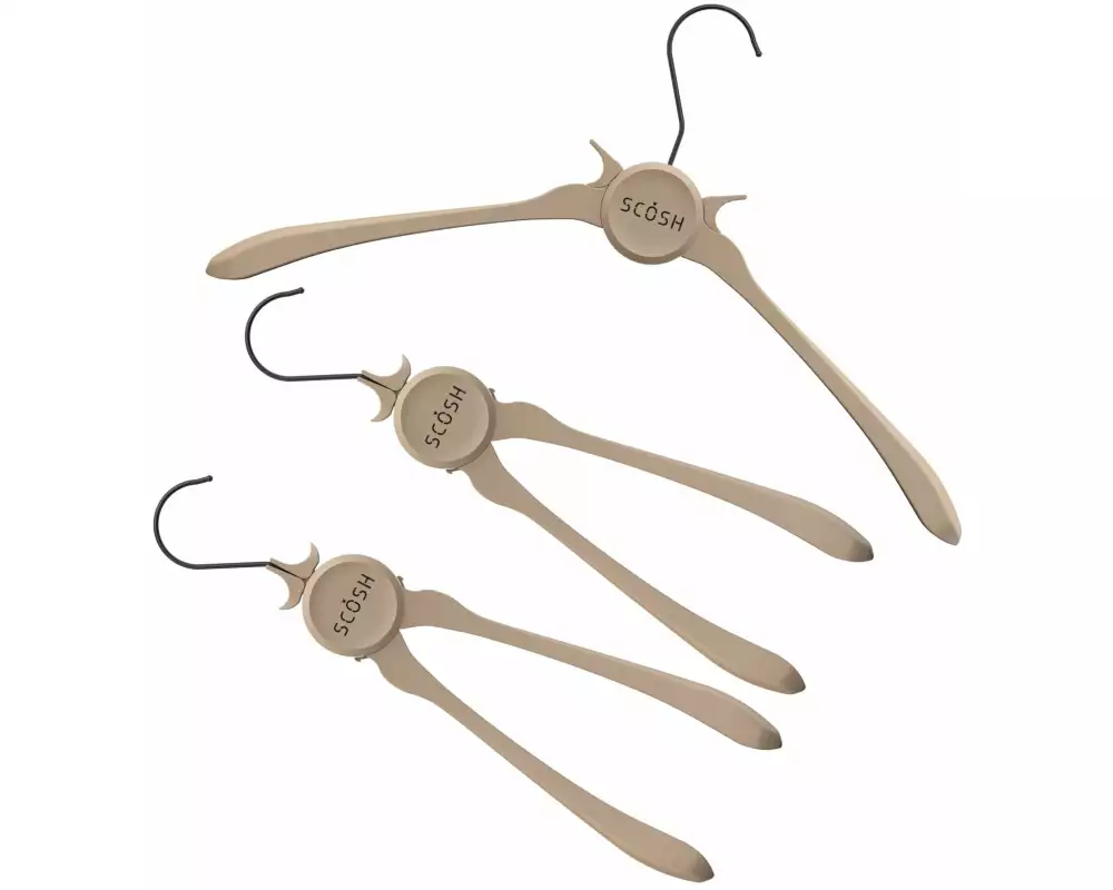 SCOSH Kleiderbügel 3 Stück, Beige