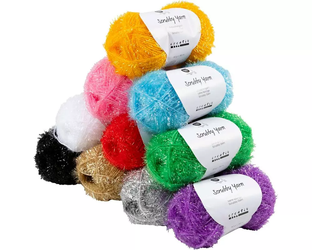 Creativ Company Schwammgarn Sortierte Farben 10 x 90 m 10 x 50 g
