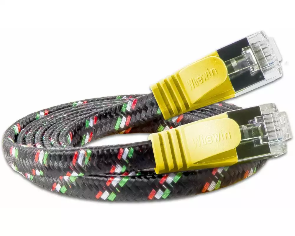 SLIM Slimpatchkabel RJ-45 - RJ-45, Cat 6, STP, 0.5 m, Gelb