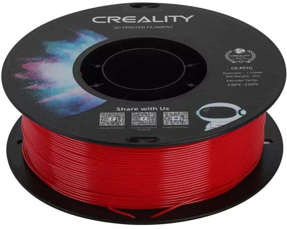 Creality Filament PETG, Rot, 1.75 mm, 1 kg