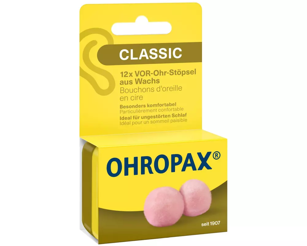 Ohropax Ohrstöpsel Classic aus Wachs 12 Stück