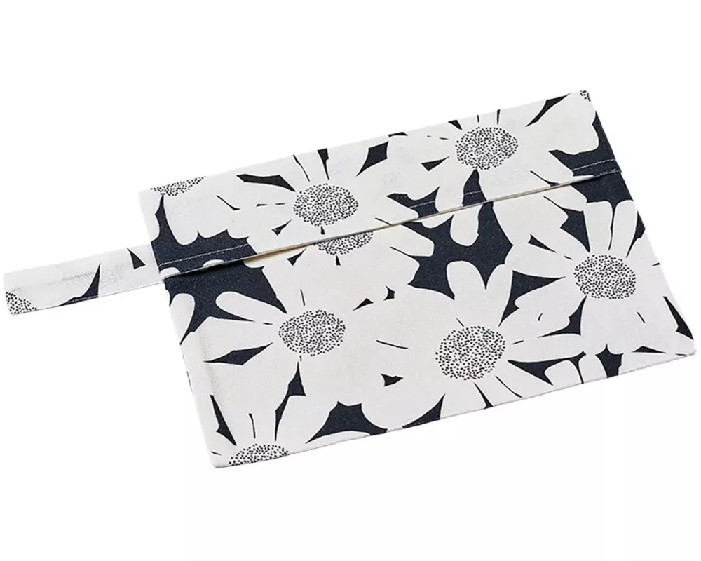 Chic Mic Necessaire Kukkia 25 x 18 cm, Schwarz/Weiss