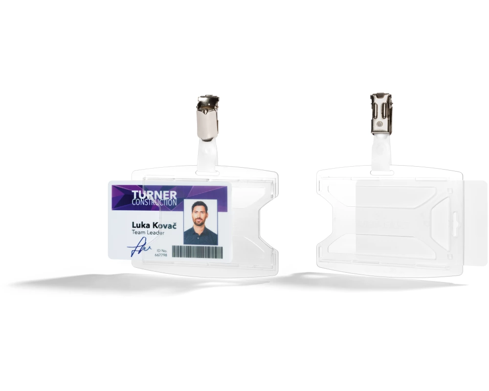 DURABLE Ausweishalter reXycle 1 Karte mit Clip, 25 Stück