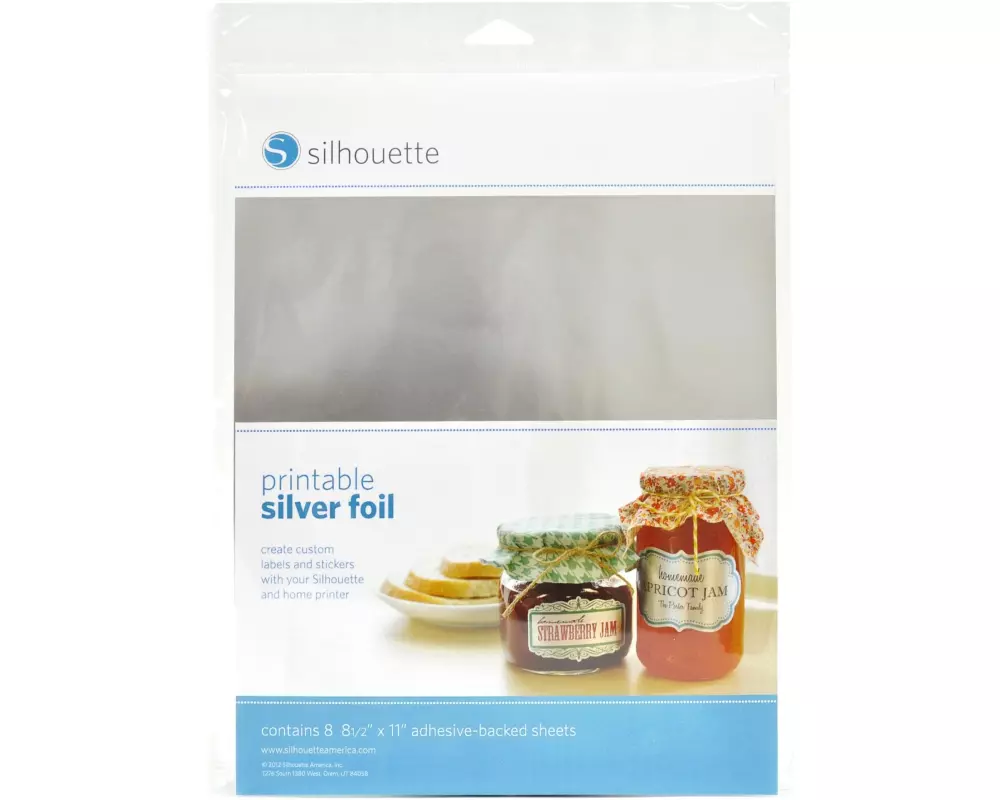 Silhouette Folie 21,5 cm x 28 cm Silberfolie, bedruckbar