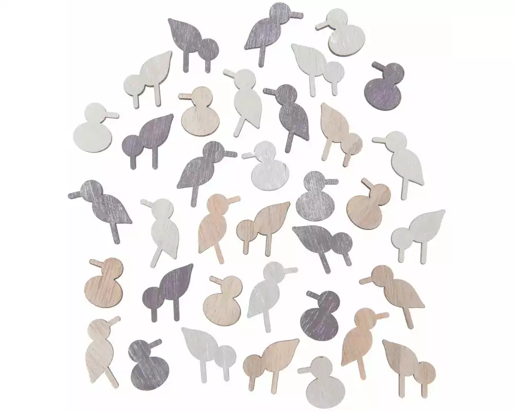 Rico Design Streudeko Holz Möwen natur 36 Stück