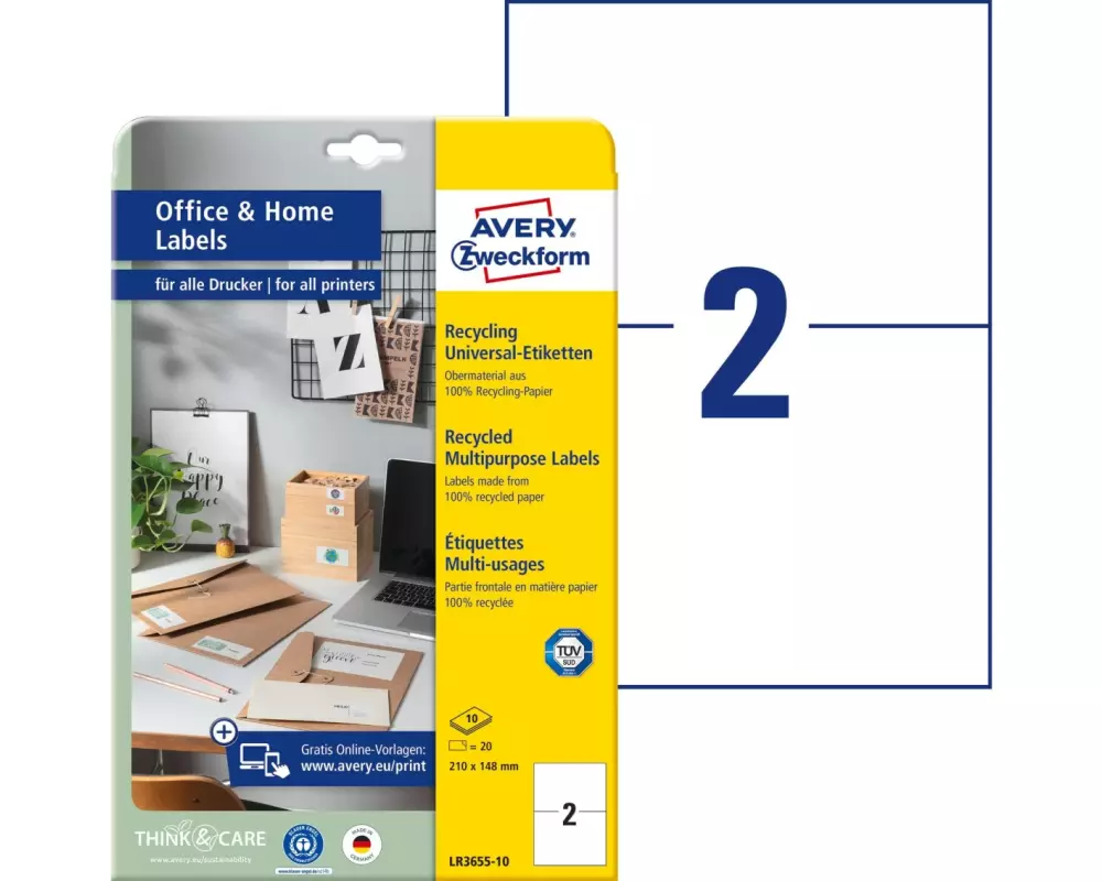 Avery Zweckform Universal-Etiketten LR3655 210 x 148 mm, 10 Blatt