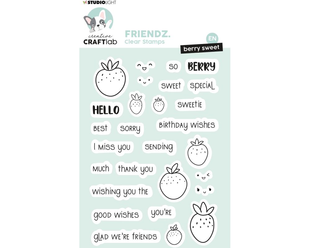 SIZZIX Klarischtstempel Hello sweetie STAMP347 15.5x11.1x0.3cm