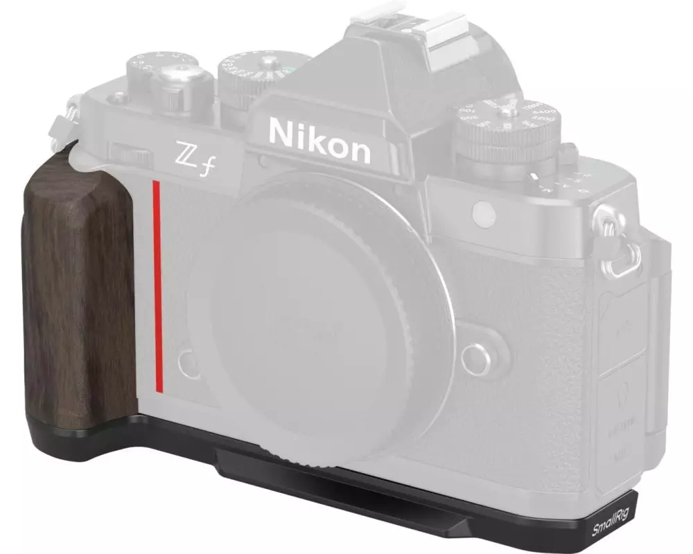 Smallrig L-Winkel Mount Plate with Wooden Handle