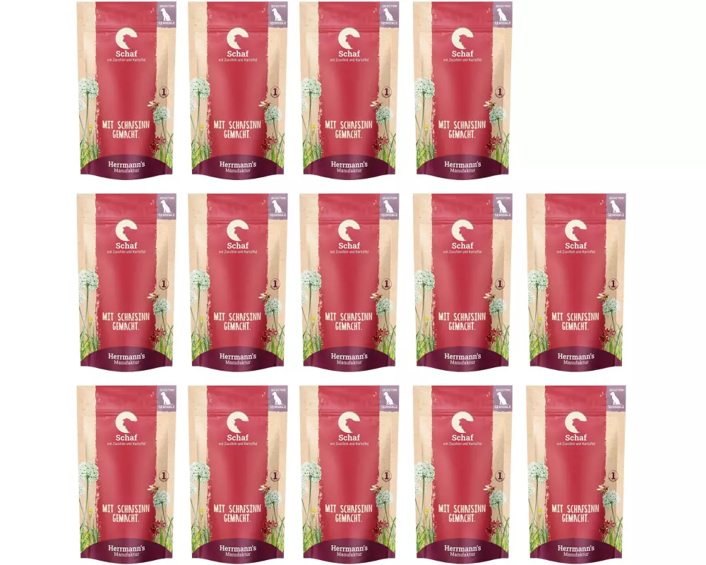 Herrmann's Nassfutter Schaf mit Zucchini und Kartoffeln 14 x 150 g