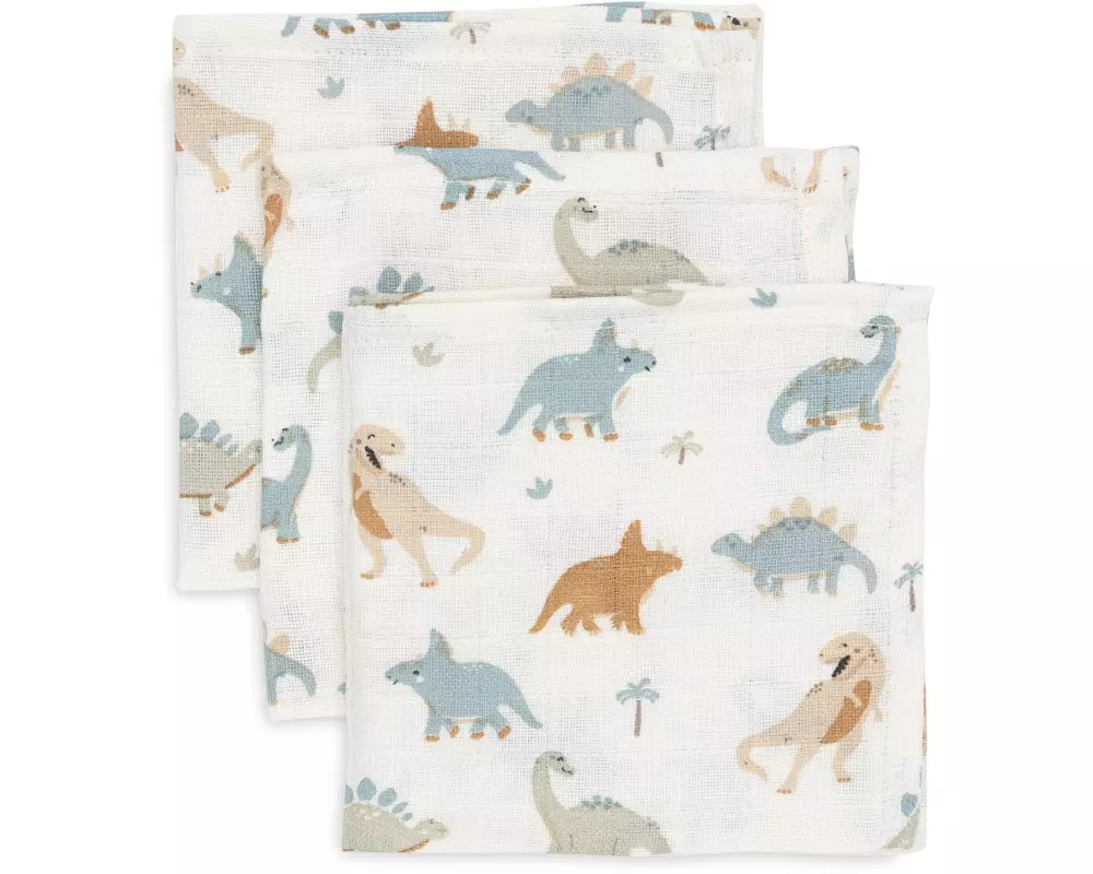 Jollein Mulltuch Nuscheli 3er Set Roarsome 31 cm x 31 cm