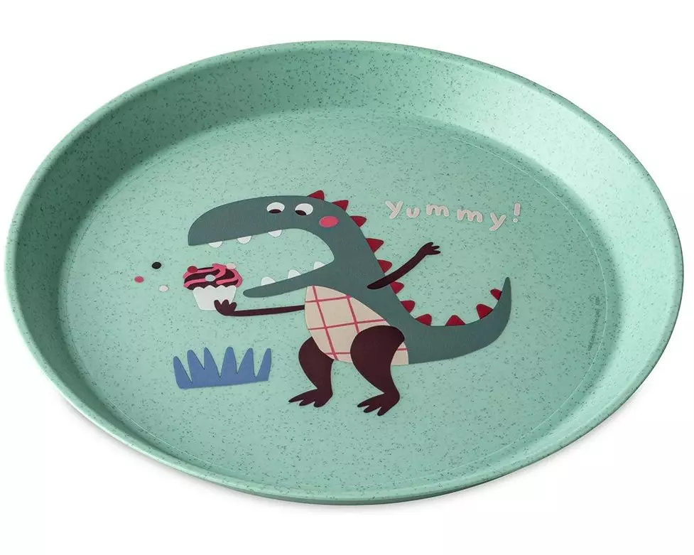 Koziol Kinderteller CONNECT REX sage green 400 ml