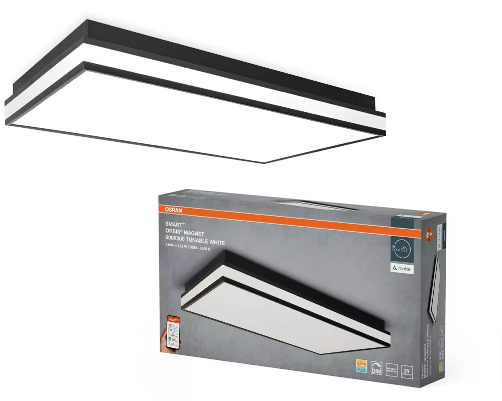 OSRAM Deckenleuchte SMART+ Orbis Magnet 60 x 30 cm, TW