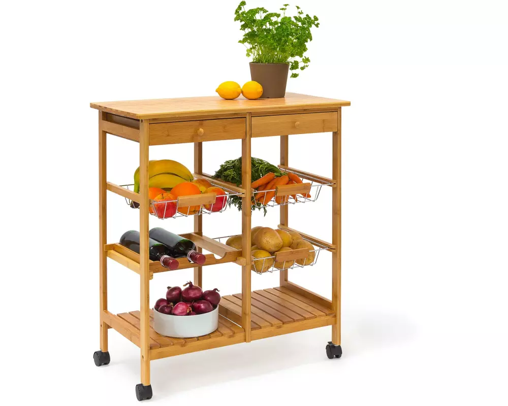 relaxdays Küchenwagen James XXL 80 x 67 x 37 cm