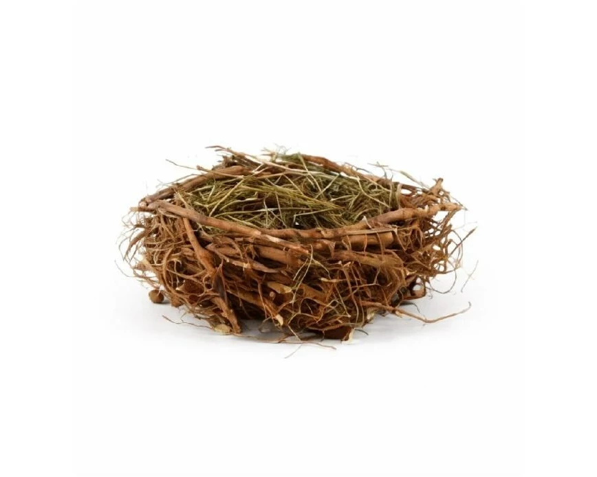 CHALET Nest mit Stroh 28 x 9 cm, Braun