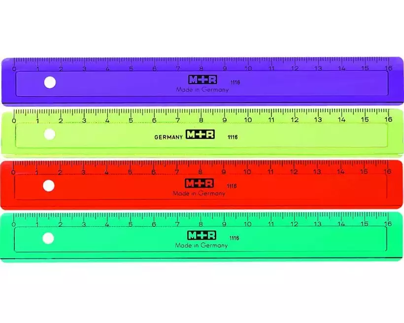 M+R Lineal Skala farbig 16 cm