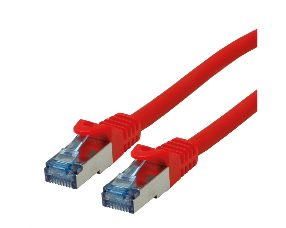 ROLINE Patchkabel Cat.6A S/FTP (PiMF), Component Level, LSOH, rot, 10 m