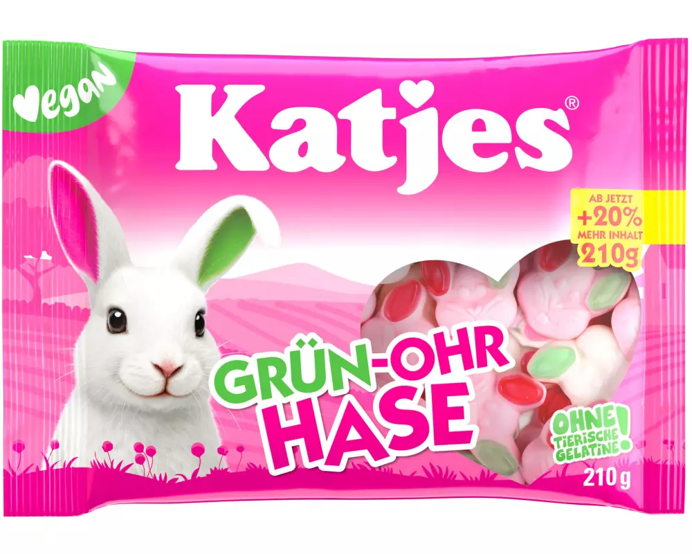 Katjes Gummibonbons Grün-Ohr Hase 210 g