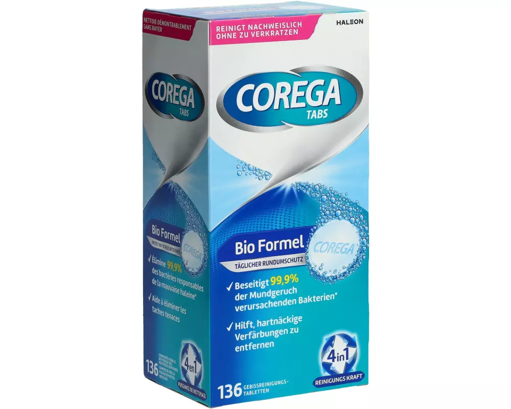 Corega Reinigungs-Tabletten für Zahnersatz 136 ml