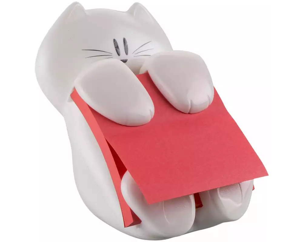 Post-it Notizzettel-Dispenser Katze Weiss