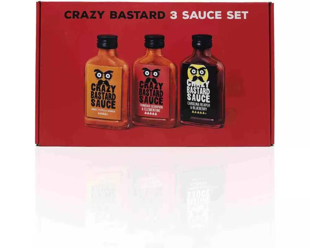 Crazy Bastard Sauce Schärfste Saucen 3er-Set 3 x 100 ml