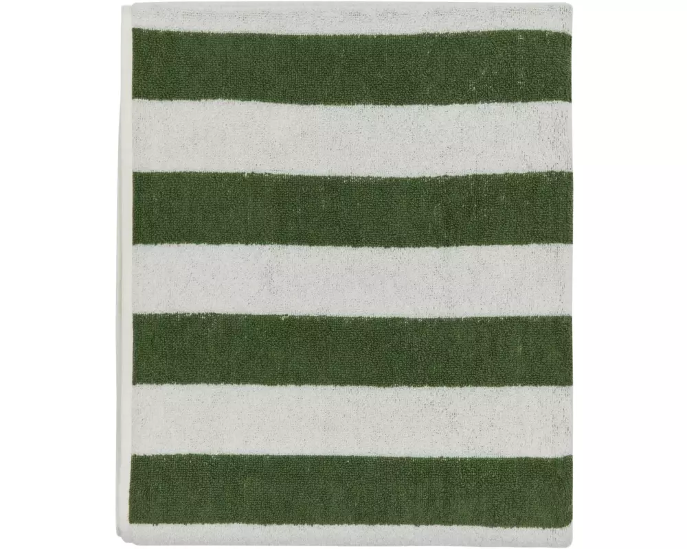 OYOY Duschtuch Raita 70 x 140 cm, Grün/Weiss