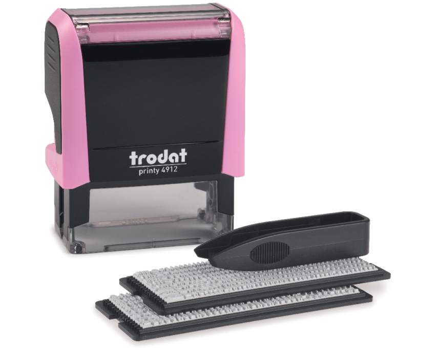 TRODAT Printy 4912 Typo 4 Zeilen Text 180859 pastellrosa