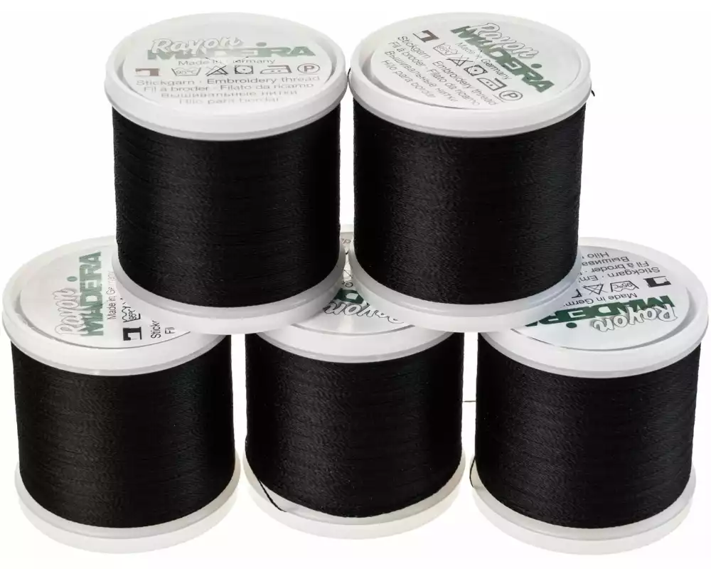 Madeira Stickgarn Rayon No.40 Schwarz